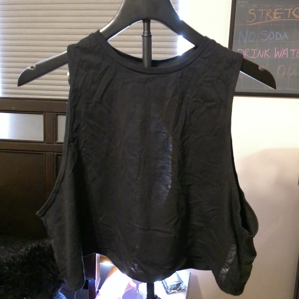 Pursue Fitness Knot Crop Tank Top - Size XL